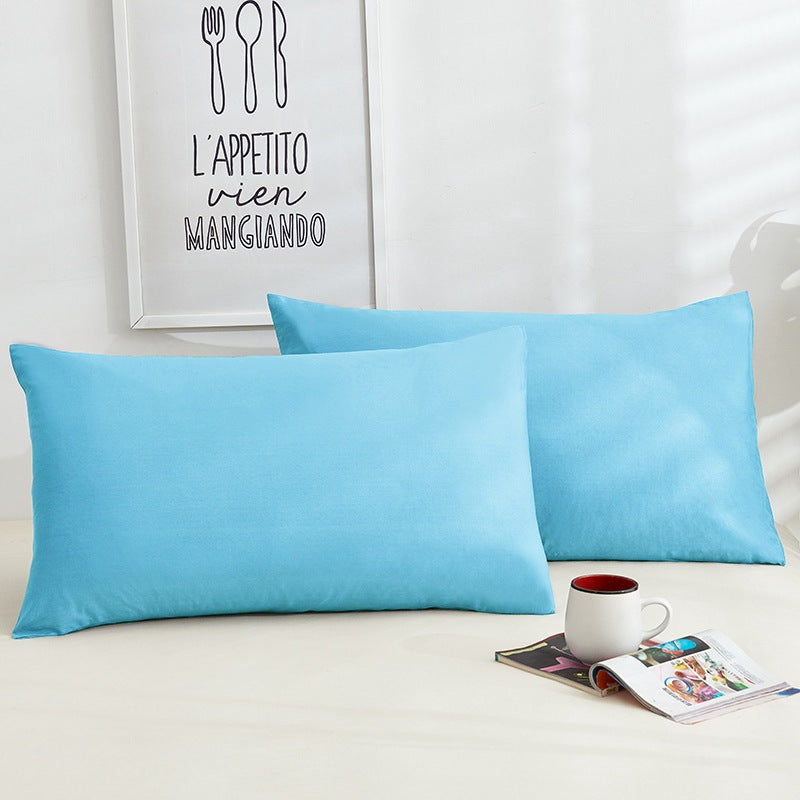 Pure Color Cotton Pillowcases A Pair Of Hotel Hotel Cotton 48X74CM