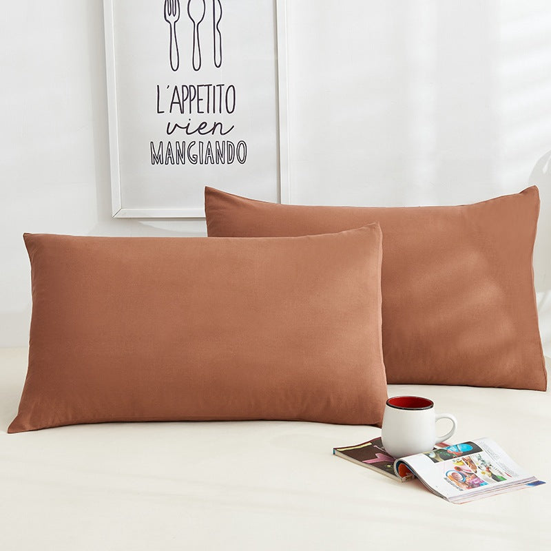 Pure Color Cotton Pillowcases A Pair Of Hotel Hotel Cotton 48X74CM