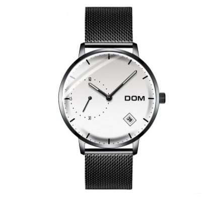 Men's simple quartz watch belt calendar anti-independent second hand sports men's watch