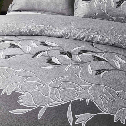 Three piece embroidered printing quilt cover