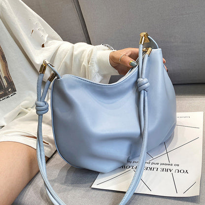 French niche soft leather handbag