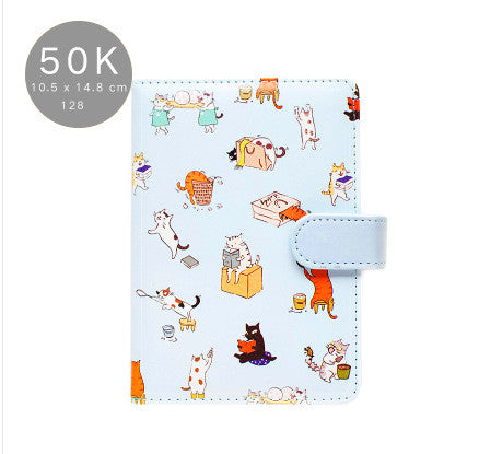Cartoon magnetic buckle notebook color page hand ledger