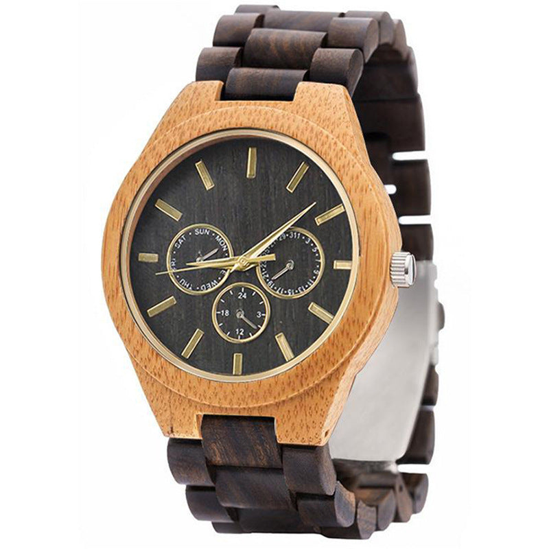 Fashion simple watch All wood walnut quartz watch