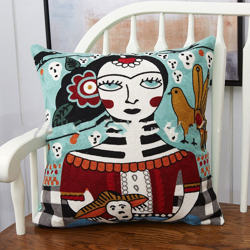 Wool Embroidered Fashion National Characteristic Cushion
