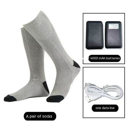 Men's And Women's USB Thermostat Electric Heating Thermal Socks