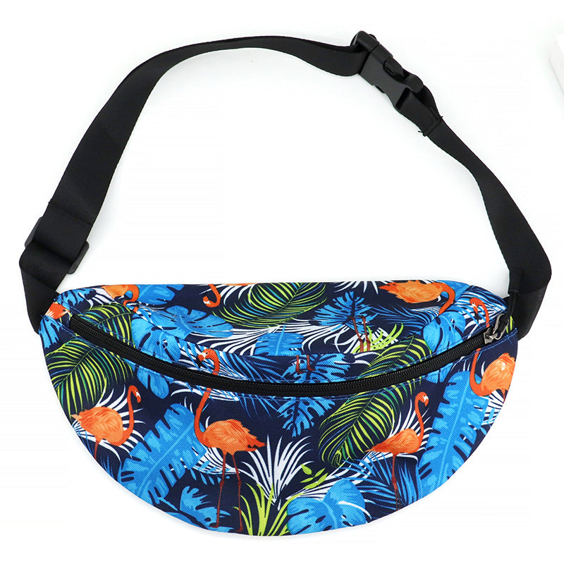 Printed Flamingo waterproof waist bag