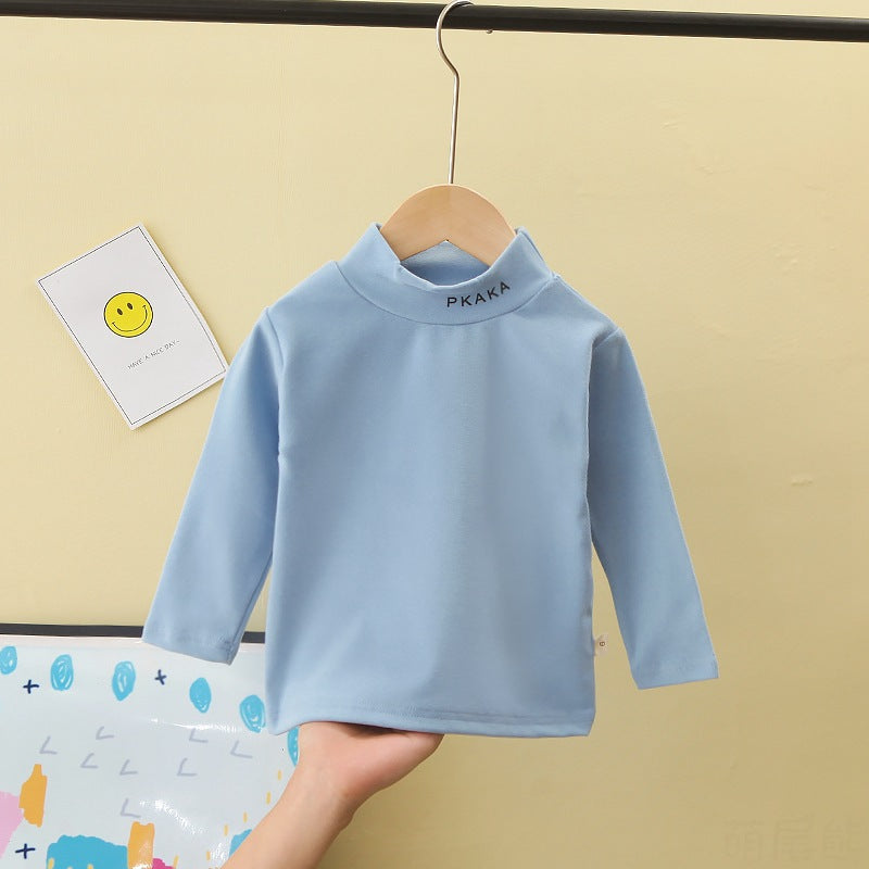 High collar boy thermal underwear