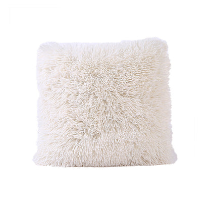 Living Room Bedroom Sea Velvet Solid Color Cushion Cover