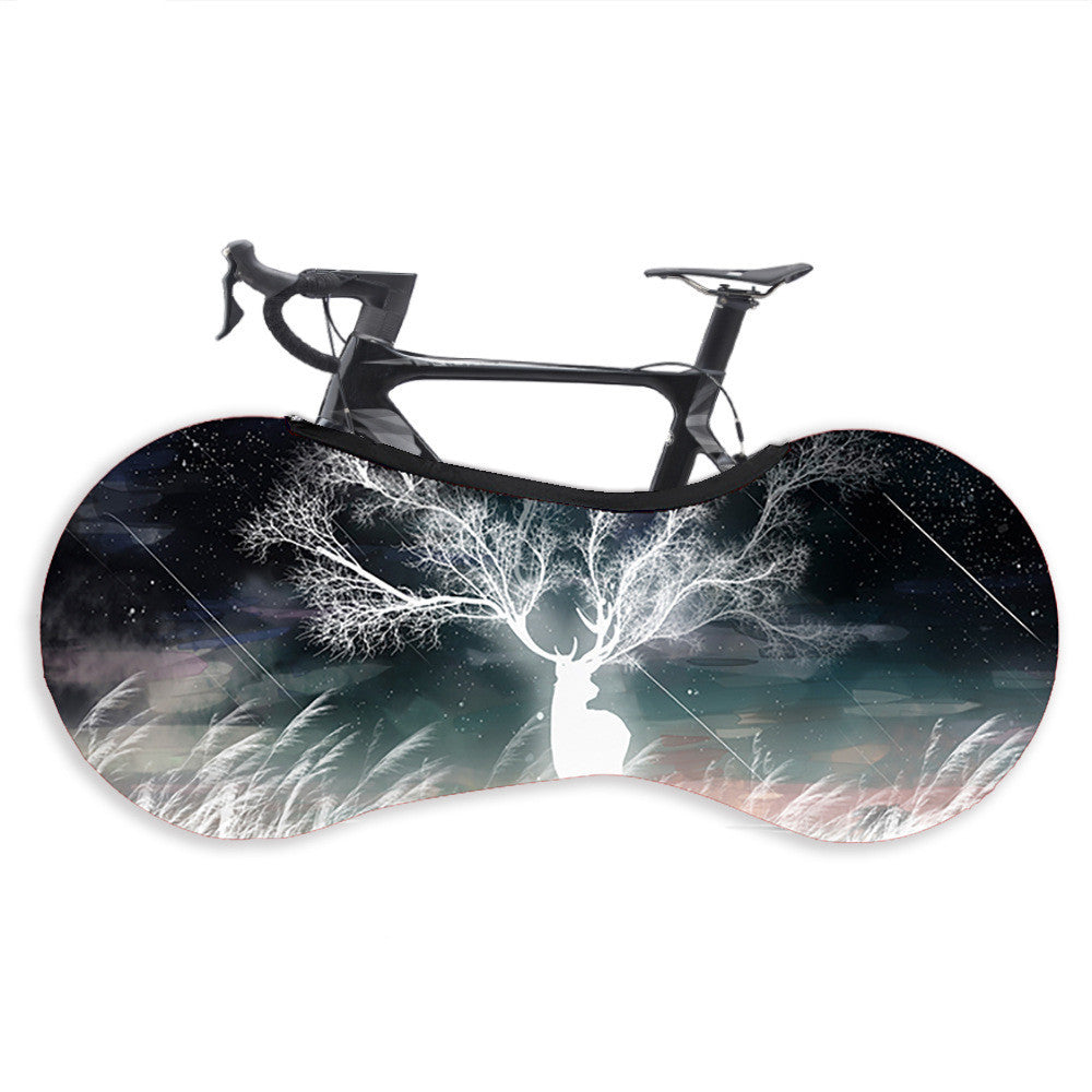 Semi-covering elastic dust cover for bicycle