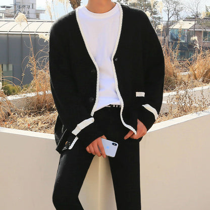 Men's Knitting Loose Sweater Coat