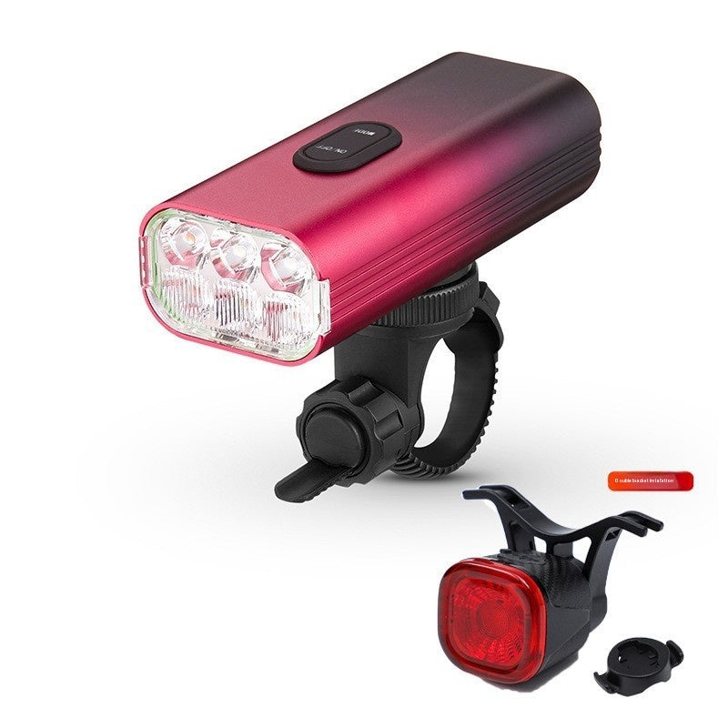 New Bicycle Headlight USB Rechargeable Cycling Light Suit