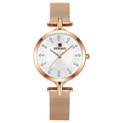 Waterproof Diamond Luxury Wrist Mesh Strap Quartz Gift Ladies Watch