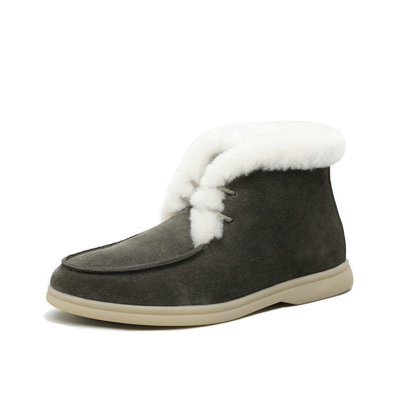 Flat Snow Cotton Shoes Plus Velvet Plus Size
