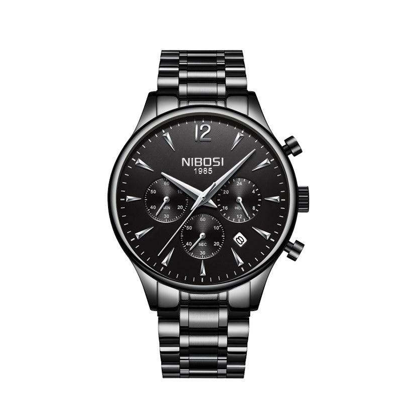 Quartz watch with stainless steel band