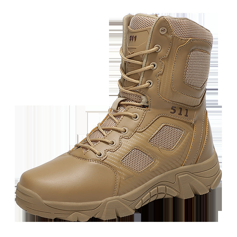 High-top large size anti-smashing outdoor tooling boots