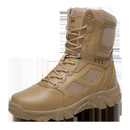 High-top large size anti-smashing outdoor tooling boots