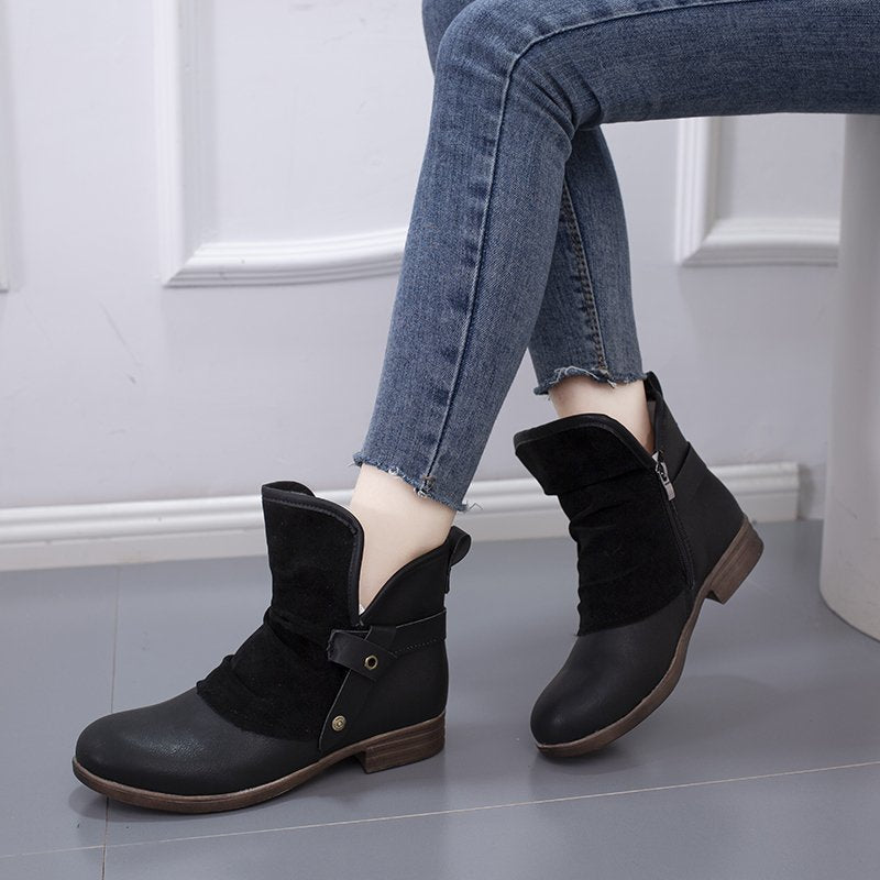 Autumn and winter flat heel 40-43 casual low-top cotton shoes