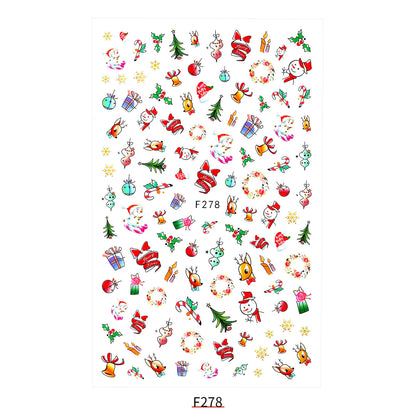 New Nail Sticker Santa Claus Decal Strap Adhesive