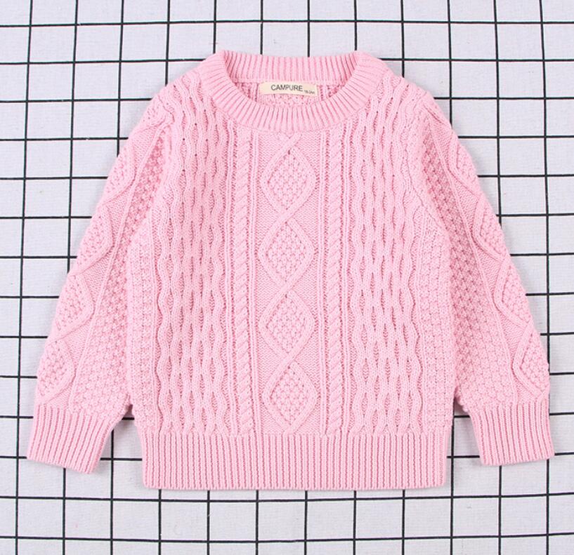 Knitted crew neck boy sweater