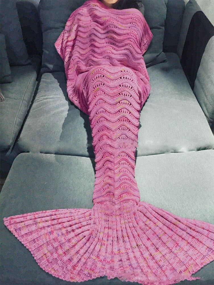 Hollow Sofa Corrugated Mermaid Blanket