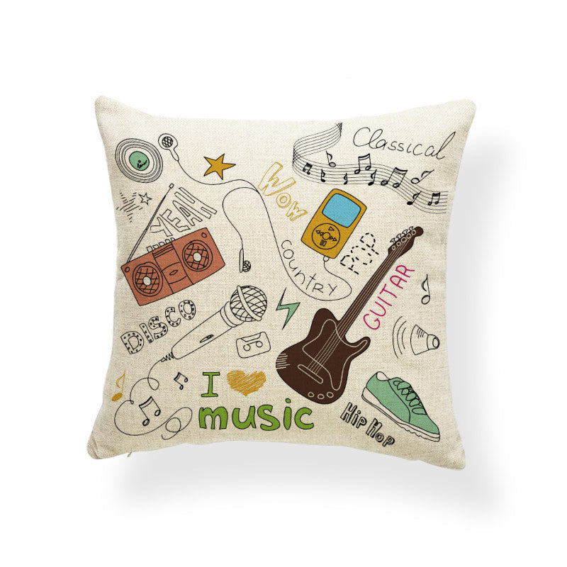 Cotton and linen pillowcase