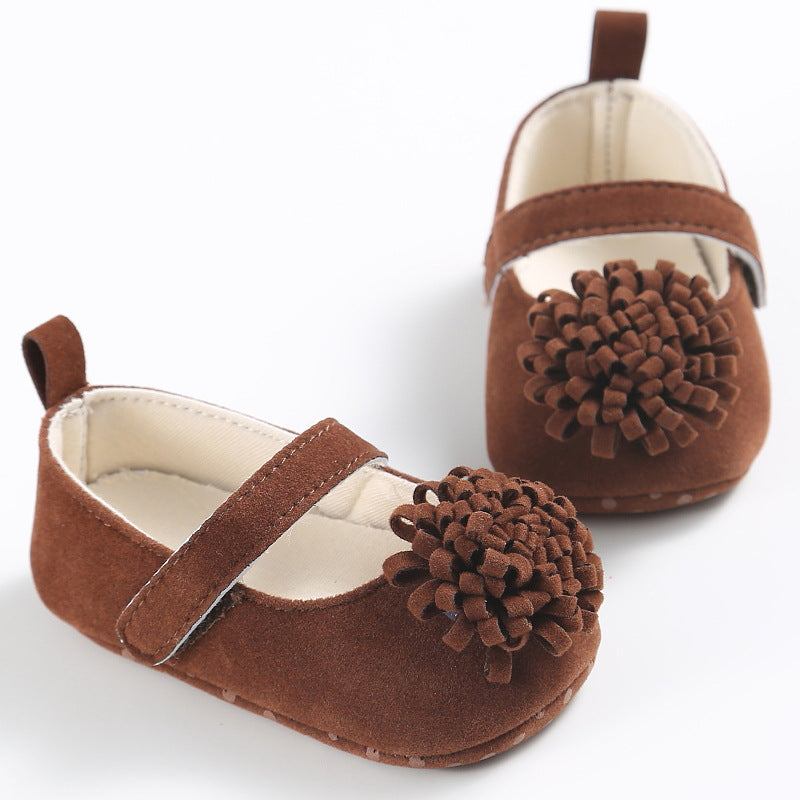 Baby colored flower toddler shoes, baby shoes soft soled shoes