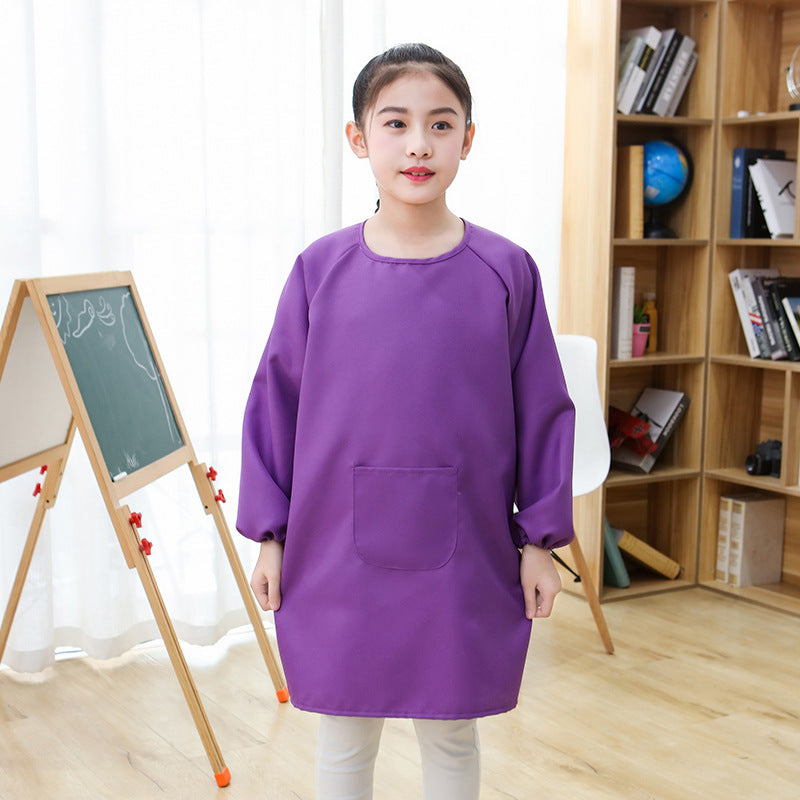 Kindergarten Backwearing Coverall Children's Long-sleeved Apron