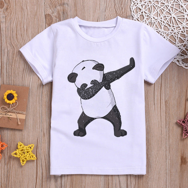 Panda print short sleeve