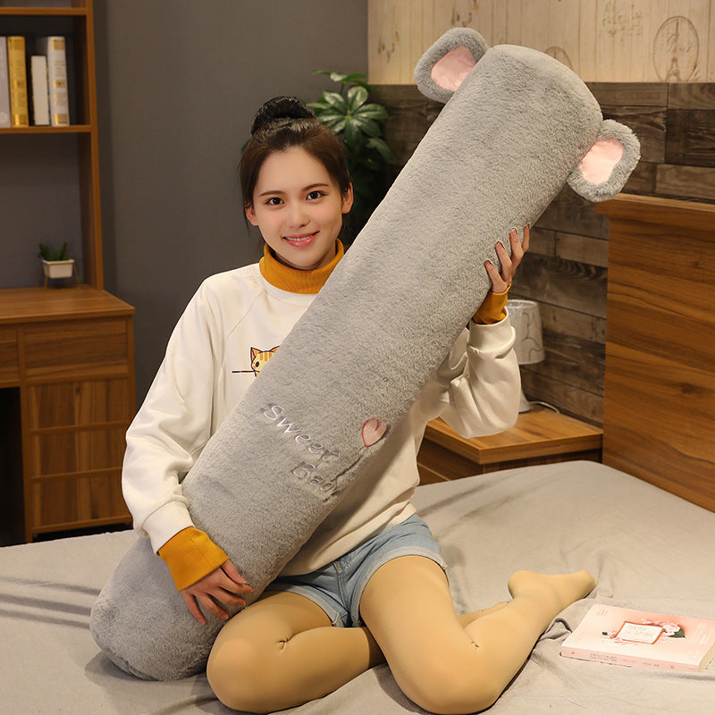 Removable And Washable Rabbit Plush Cylindrical Pillow