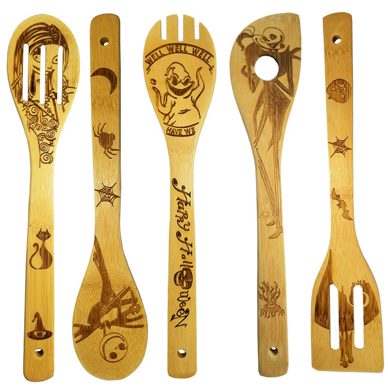 Christmas laser design bamboo shovel
