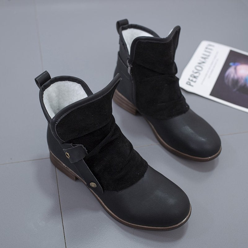Autumn and winter flat heel 40-43 casual low-top cotton shoes