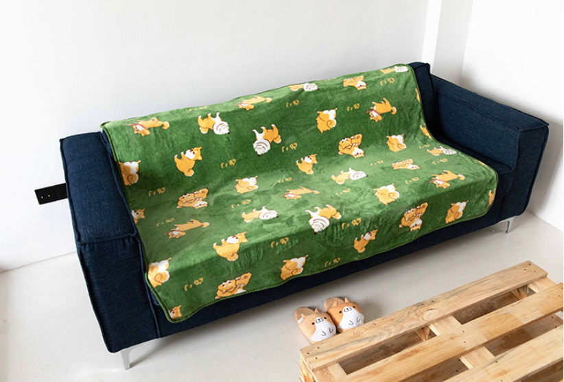 Little Fat Shiba Inu Firewood Blanket