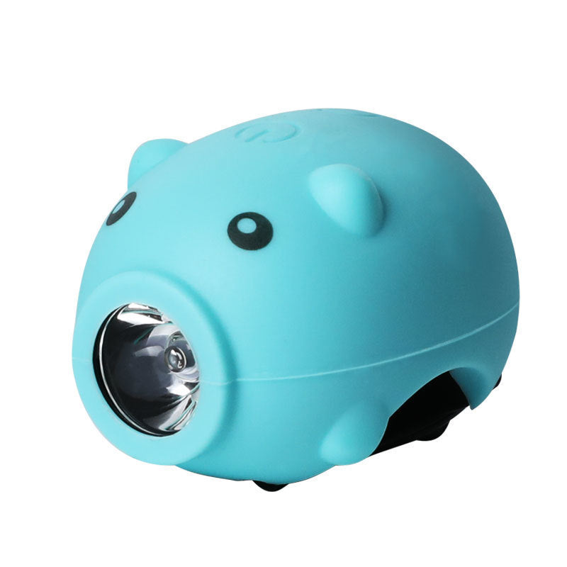 Children's Bicycle Piggy Horn Light USB Charging