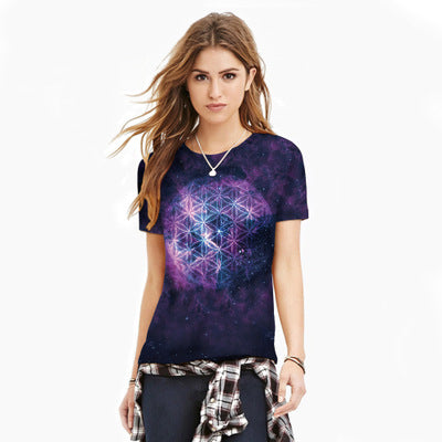Kaleidoscope Ball T-shirt Digital Printing Men's Casual Versatile Sports Quick-drying Breathable Top