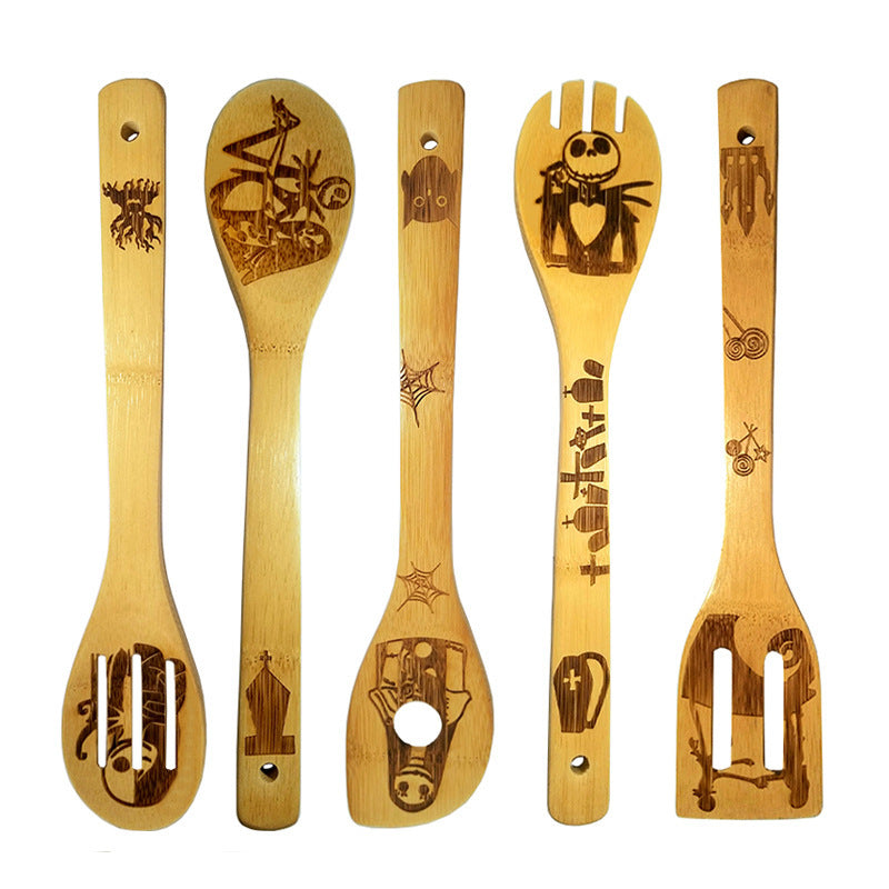 Christmas laser design bamboo shovel