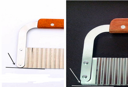 Cut potato wave knife