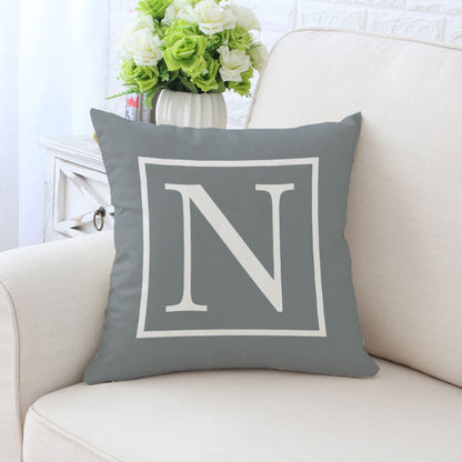 English alphabet single-sided printed pillowcase