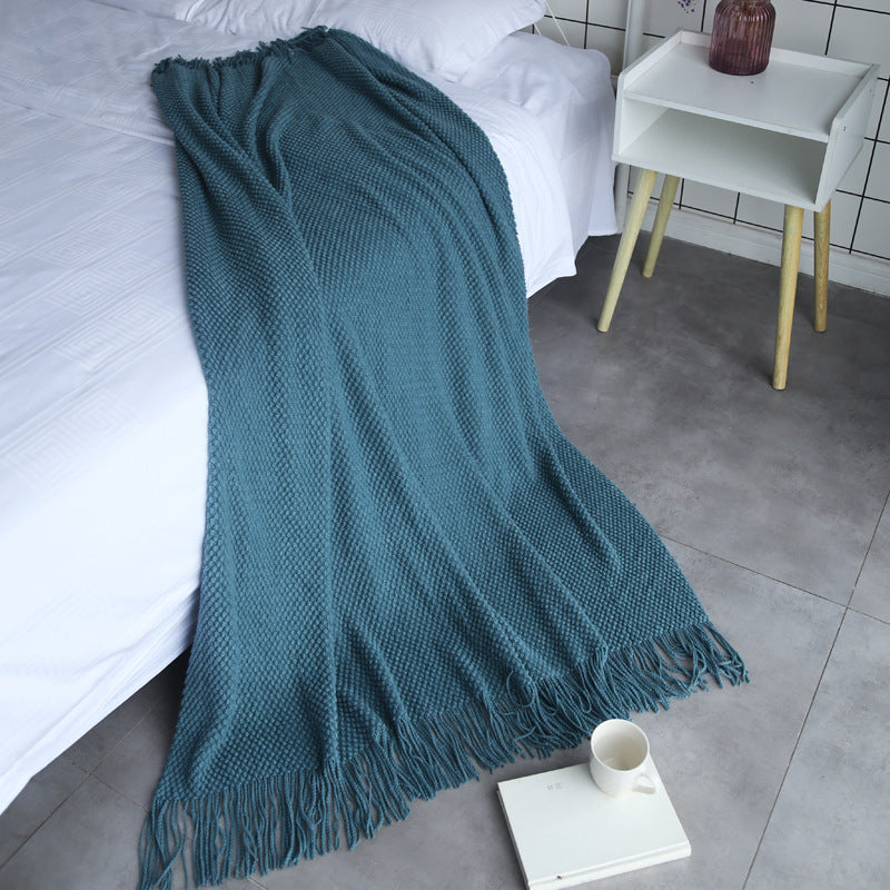 Sofa Blanket Air Conditioning Blanket Morandi Small Bubbles