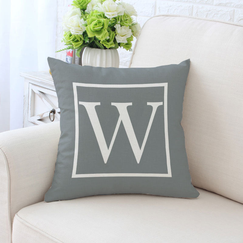 English alphabet single-sided printed pillowcase