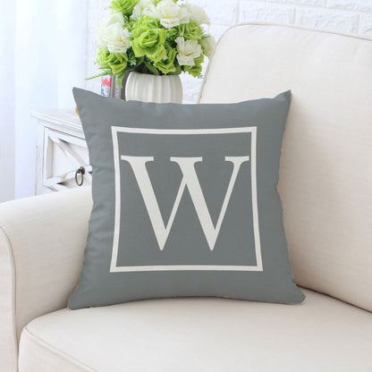 English alphabet single-sided printed pillowcase