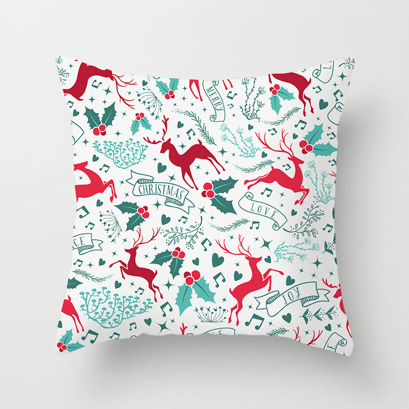 Santa Cartoon Digital Printed Sofa Pillow Cushion