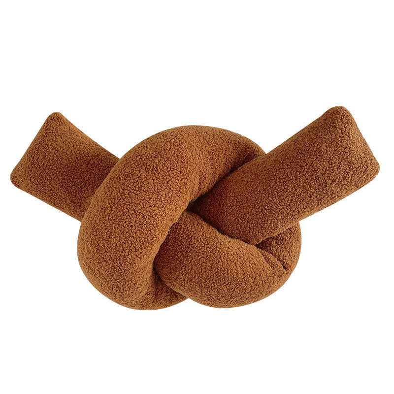 Geometric Shape Plush Ball Knotted Rope Cloud Pillow Cushion