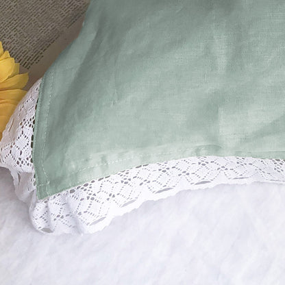 Pure Linen Pillow Towel Breathable Solid Color High-grade