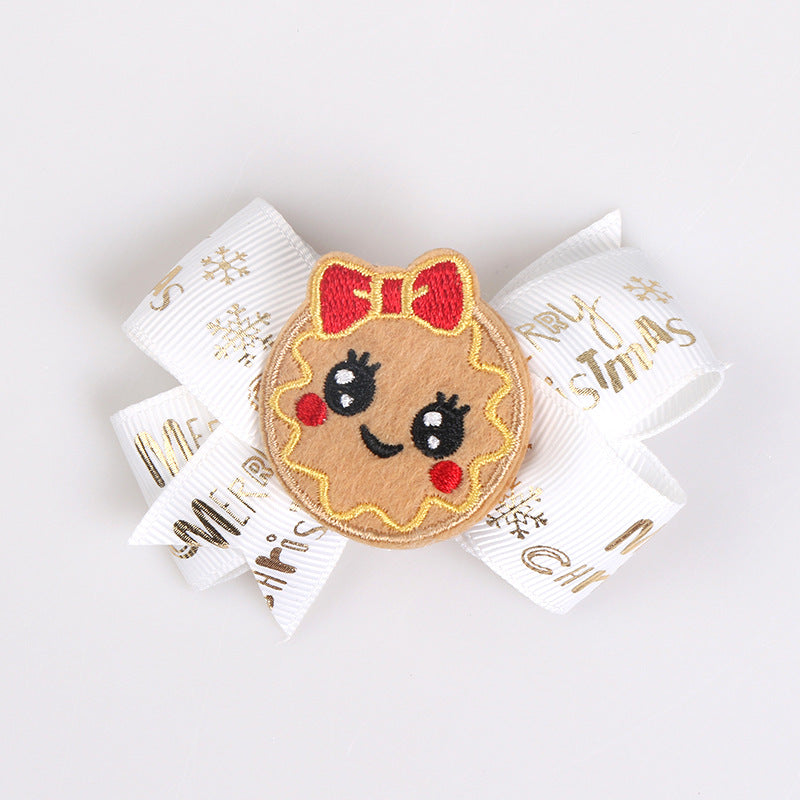Cute Children's Christmas Tree Bow Hairpin