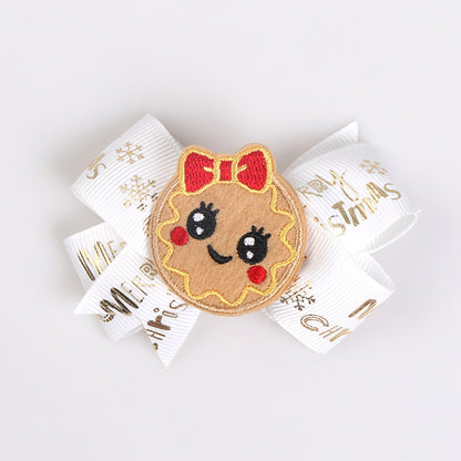 Cute Children's Christmas Tree Bow Hairpin