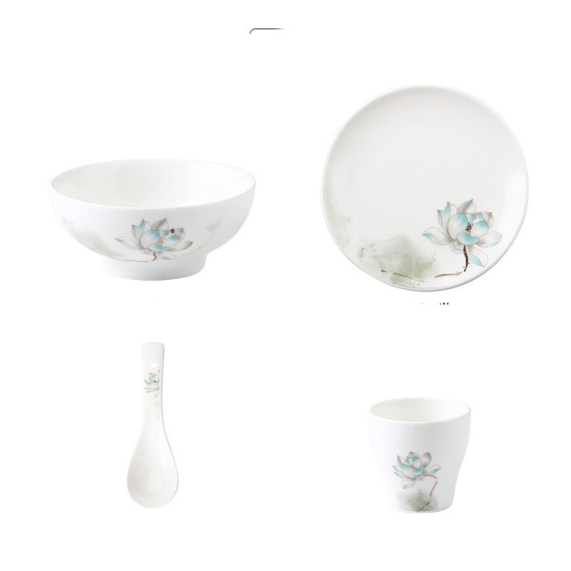 Hotel Tableware Set Eight-piece Bowl And Plate Hospitality Tableware Set