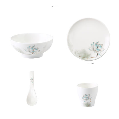Hotel Tableware Set Eight-piece Bowl And Plate Hospitality Tableware Set
