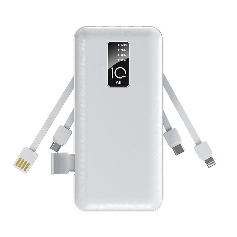 Mini Creative Large Capacity 20000 Power Bank With Cable
