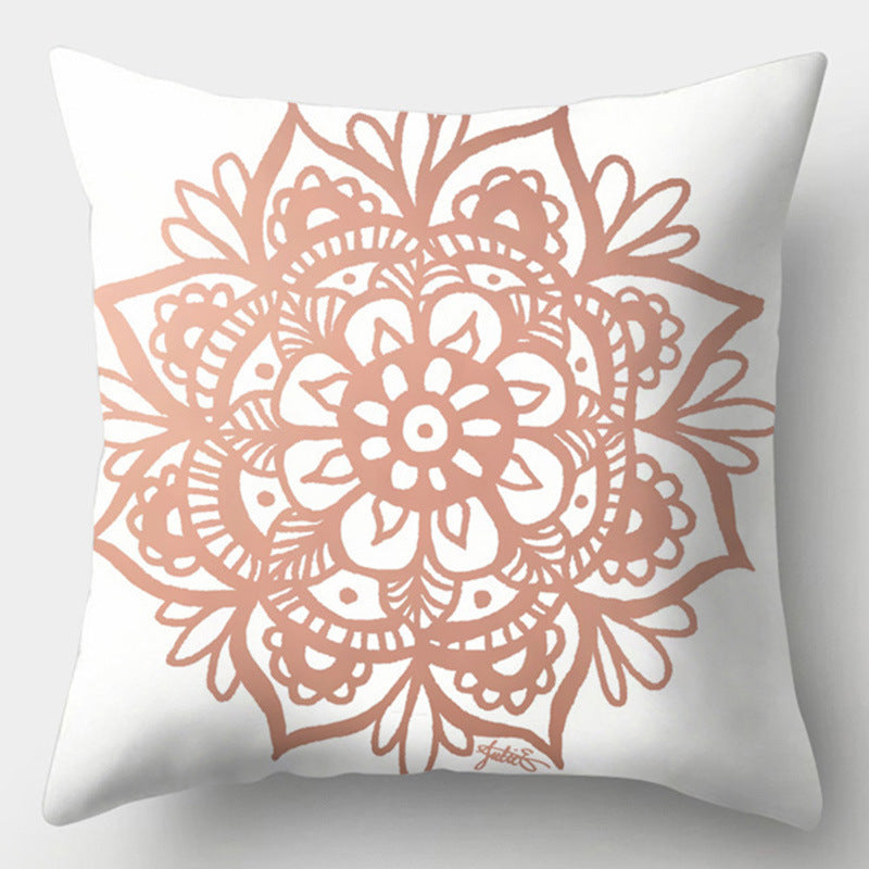 Modern Simple Pillow Home Cushion Geometric Amazon Hot Sale Peach Skin Fabric