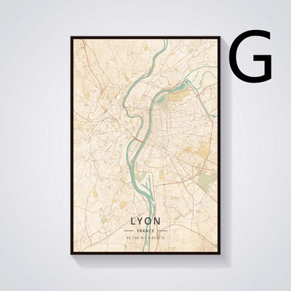 Grenoble Vintage Landscape Canvas Painting Poster